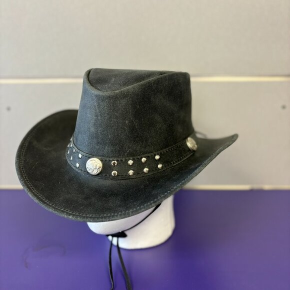 Western style original leather hat for Men and Women, Cowboy real leather Hat